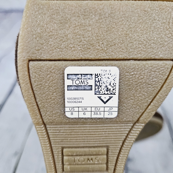 TOMS | quilted laceup suede leather faux for lined wedge heel ankle boots - Picture 9 of 11